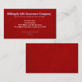 “Life Insurance” Business Card Visitenkarte (Vorne/Hinten)