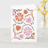 Life Is A Balance Of Holding Boho Wildflower Quote Karte (Gelbe Blume)