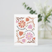 Life Is A Balance Of Holding Boho Wildflower Quote Postkarte (Stehend Vorderseite)