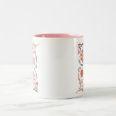 Life Is A Balance Of Holding Boho Wildflower Quote Zweifarbige Tasse (Mittel)