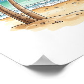 "Life is a Beach" Tropical Palm Ocean Poster (Ecke)