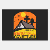 Life is A Beautiful Adventure Camping Geschenkpapier Set (Vorderseite)