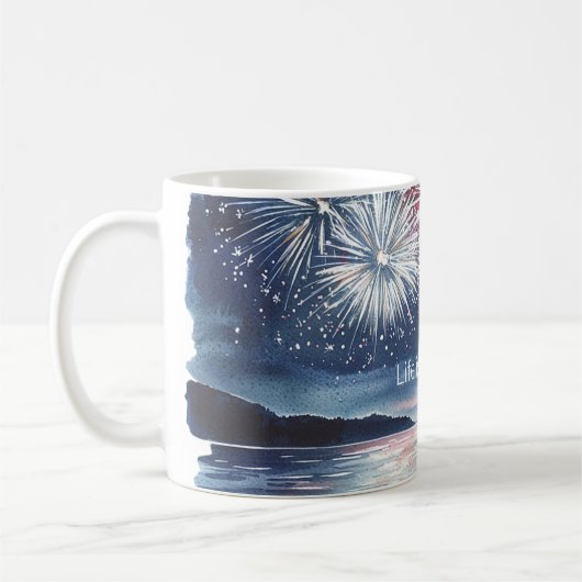 Life is A Dream Fireworks Kaffeetasse (Links)
