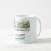 Life is a dream lake boat kaffeetasse (VorderseiteRechts)