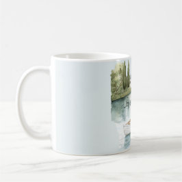 Life is a dream lake boat kaffeetasse