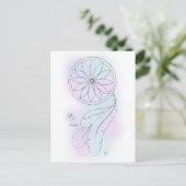 'Life Is A Dream' Pastel Dreamcatcher Postcard Postkarte (Stehend Vorderseite)