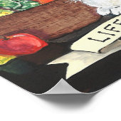 "Life is a Fest" Niedliches Bunny Rabbit Poster (Ecke)