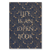 "Life is a Open Book"-Lesezeichen Tischnummer (Vorderseite)