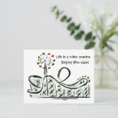 Life is a Roller Coaster. Enjoy the Ride! Postcard Postkarte (Stehend Vorderseite)