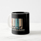 Life Is A Series Of Choices Golf Funny Golfing  Zweifarbige Tasse (Vorderseite Links)