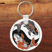 Life is about balance. Two koi and yin yang symbol Schlüsselanhänger (Vorderseite)