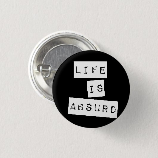 Life is Absurd Black Button (Vorne & Hinten)
