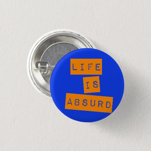 Life is Absurd Blue Orange Button (Vorne & Hinten)
