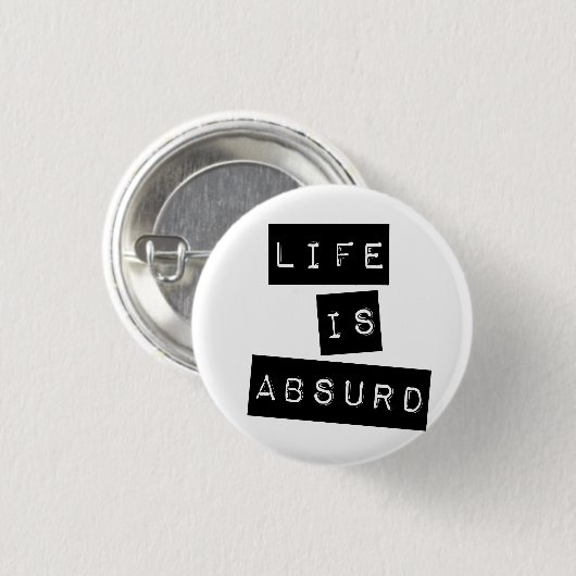 Life is Absurd White Button (Vorne & Hinten)