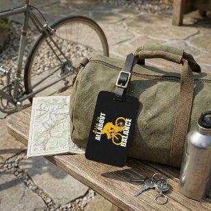 Life Is All About Balance Radfahren Motivational Gepäckanhänger