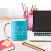 Life is Beautiful Blog Brand Website - Türkis Kaffeetasse