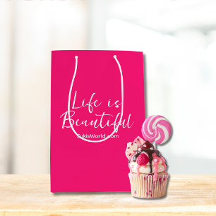Life is Beautiful Blog Marken-Website Pink Mittlere Geschenktüte
