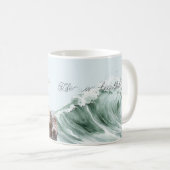 Life is Beautiful Sea Bird Ocean Wave Dragonfly Kaffeetasse (VorderseiteRechts)
