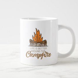 Life is Better Around the Campfire Jumbo-Tasse