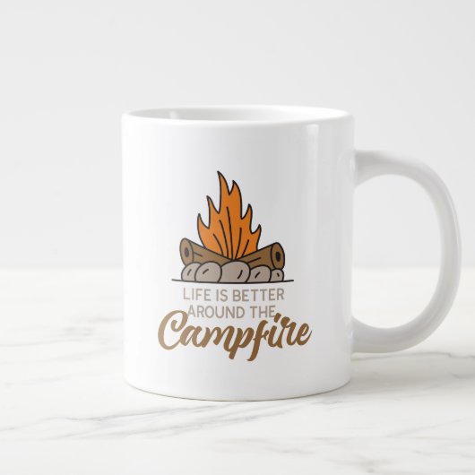 Life is Better Around the Campfire Jumbo-Tasse (Rechts)