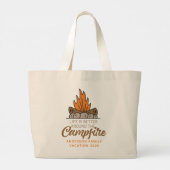 Life is Better Around the Campfire Tote Bag Jumbo Stoffbeutel (Rückseite)