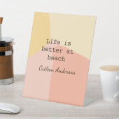 Life is better at beach yellow orange boho rustic sockelschild (In SItu)