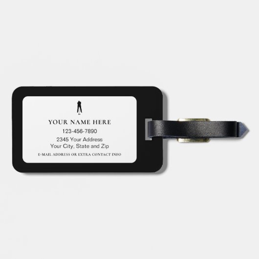 Life Is Better at Tee Time Personalized Golfer Gepäckanhänger (Rückseite horizontal)