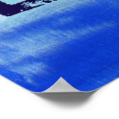 Life is Better at the Beach - Blue Abstract Art Poster (Ecke)