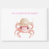 Life is better at the beach crab magnet (Vorderseite)