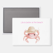 Life is better at the beach crab magnet (Vorderseite/Rückseite)