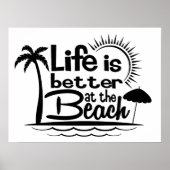 Life is better at the beach house poster (Vorne)
