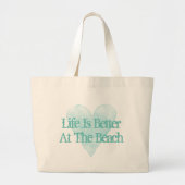 Life is better at the beach jumbo canvas tote bag jumbo stoffbeutel (Vorne)