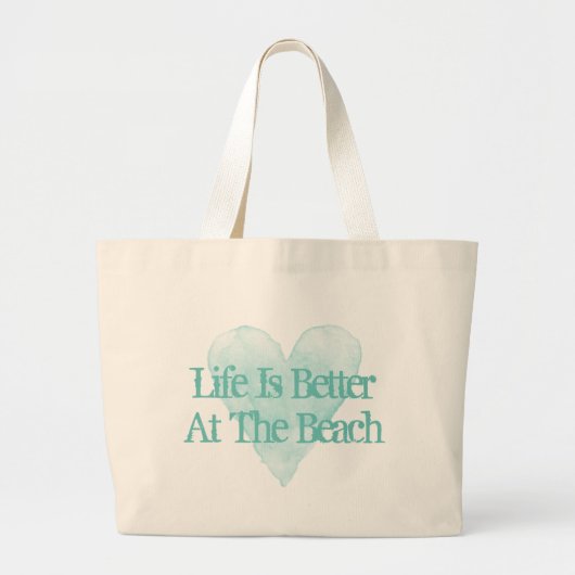 Life is better at the beach jumbo canvas tote bag jumbo stoffbeutel (Vorne)