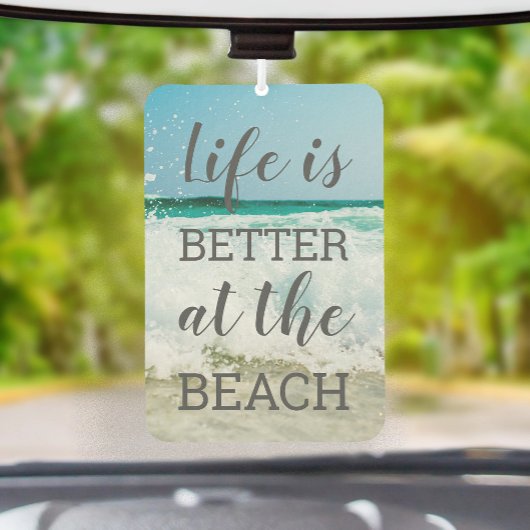 Life Is Better at the Beach Sand and Surf Photo Autolufterfrischer