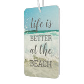 Life Is Better at the Beach Sand and Surf Photo Autolufterfrischer (Links)