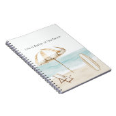 Life is Better at the Beach Umbrella Surf Board Notizblock (Rechte Seite)