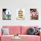 Life is Better at the Cabin | Family Photos Bilderwand Sets (Wohnzimmer)