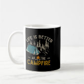 Life Is Better At The Campfire Funny Camper Camp C Kaffeetasse (Links)