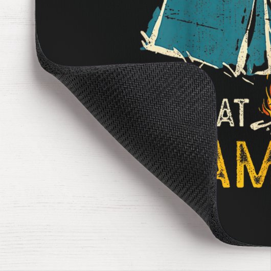 Life Is Better At The Campfire Funny Camper Camp C Mousepad (Ecke)