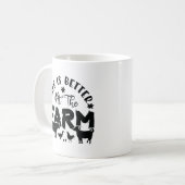 Life is Better At the Farm (Chicken, cow, goat) Kaffeetasse (Vorderseite Links)