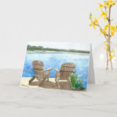 Life is Better at the Lake, Art Print on Karte (Gelbe Blume)