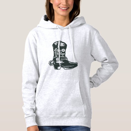 Life Is Better in Boots Women’s Sweatshirt – Cozy  (Vorderseite)