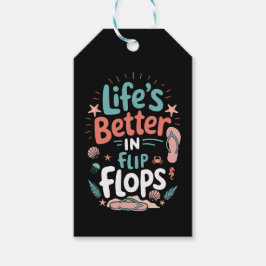 Life is Better in Flip-Flops – Fun Tropical Beach Geschenkanhänger