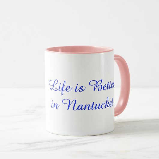Life is Better in Nantucket Hydrangea Mug Tasse (VorderseiteRechts)