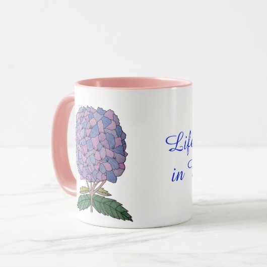 Life is Better in Nantucket Hydrangea Mug Tasse (Vorderseite Links)