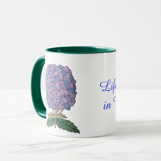 Life is Better in Nantucket Hydrangea Mug Tasse (Vorderseite Links)