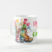 Life Is Better In The Garden Floral Boots Kaffeetasse (Vorderseite Links)