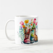 Life Is Better In The Garden Floral Boots Kaffeetasse (Links)