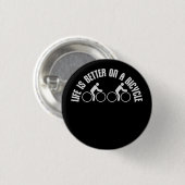 Life is Better on a Bicycle Cycling Quote Sport Button (Vorne & Hinten)