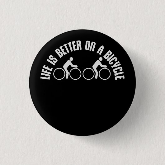 Life is Better on a Bicycle Cycling Quote Sport Button (Vorderseite)